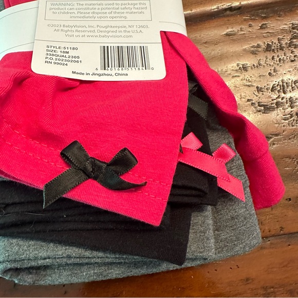 Hudson Baby Girl 18 Months Tights With Bow Accent on Ankles - Picture 5 of 5